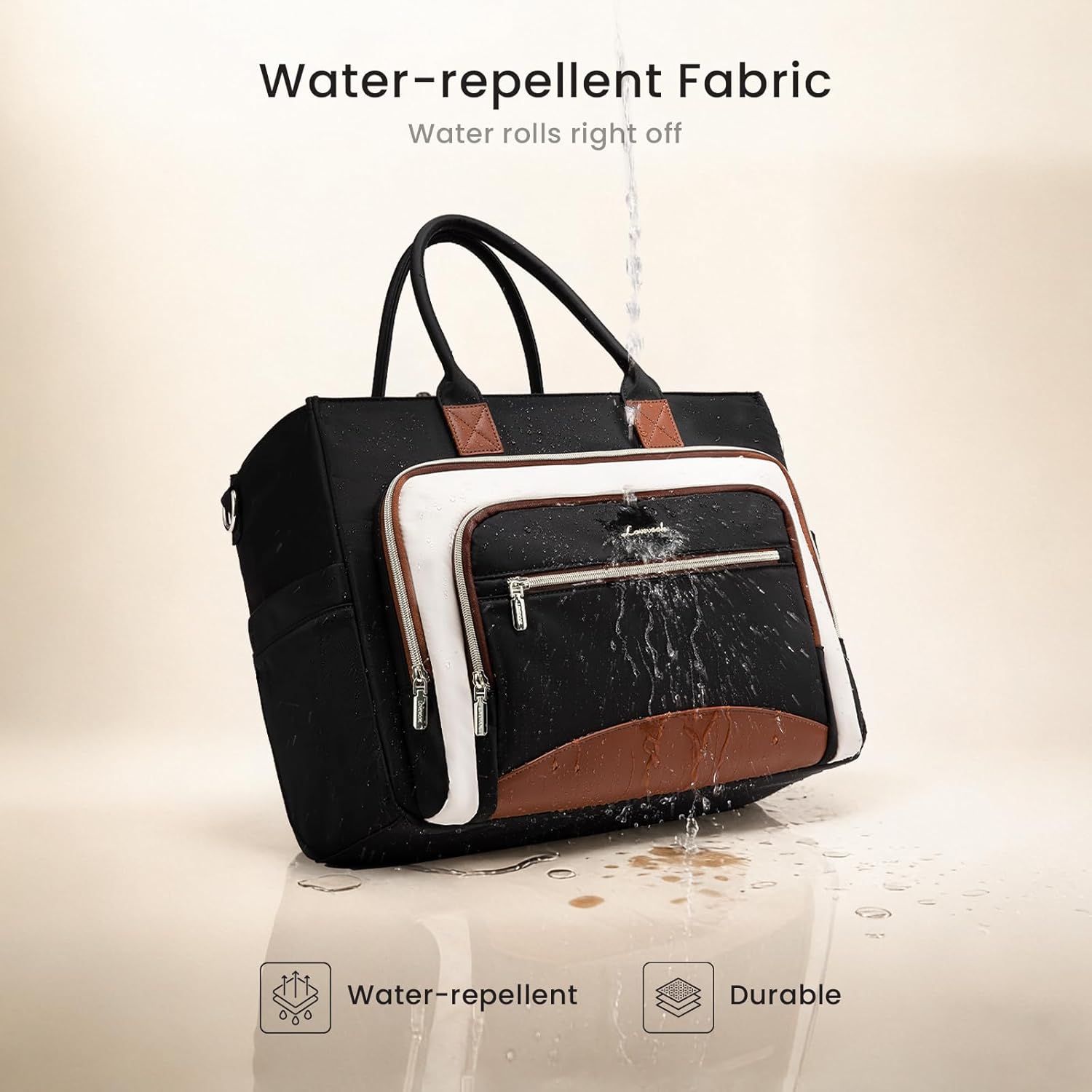 LOVEVOOK Teacher Tote Bag for Women,Laptop bag with Large Cup Holder,Work bag with Accordion File Organizer Pocket,Multi-Pockets Professional Diaper Bag Nurse Bag,Handbag Purse for Work,College,Daily - Image 7