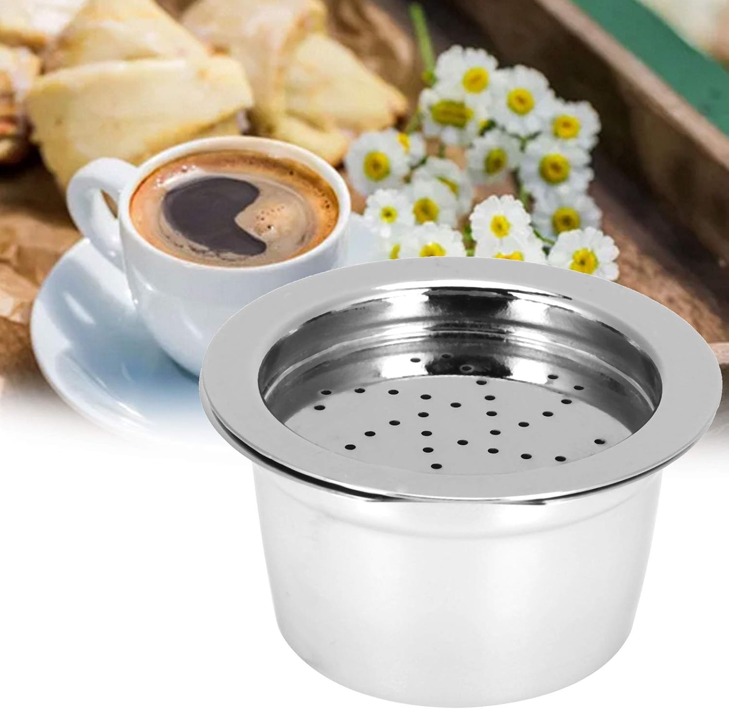 Coffee Capsule Filter, Refillable Coffee Capsule Stainless Steel Coffee Pod Capsule Cup Reusable Coffee Filter Coffee Machine Accessory