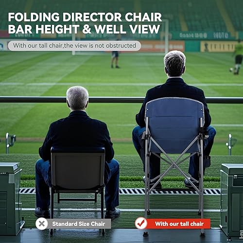 Miniatura 3 de Silla alta plegable para salón de maquillaje, silla portátil para sesión de fotos plegable de altura de barra de campamento con bolsa Stroage,