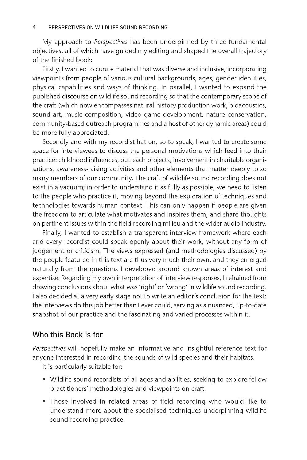 Perspectives on Wildlife Sound Recording: An Overview of Modern Practice