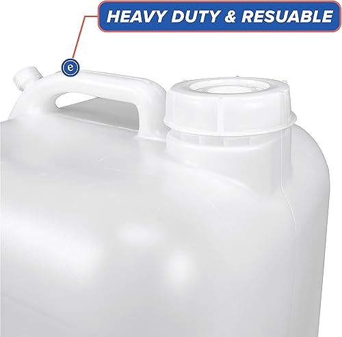 Miniatura 3 de Paquete de 3 unidades de plástico de 5 galones con tapa, color blanco