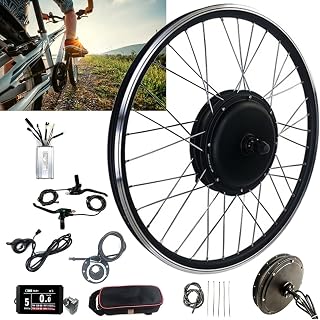 500W 1000W 1500W Hub Motor Electric Bike Conversion Kit, 20 24 26 27.5 28 29 Inch 700C Front Drive Front Wheel, for 48V Battery E-Bike,1000W-29in