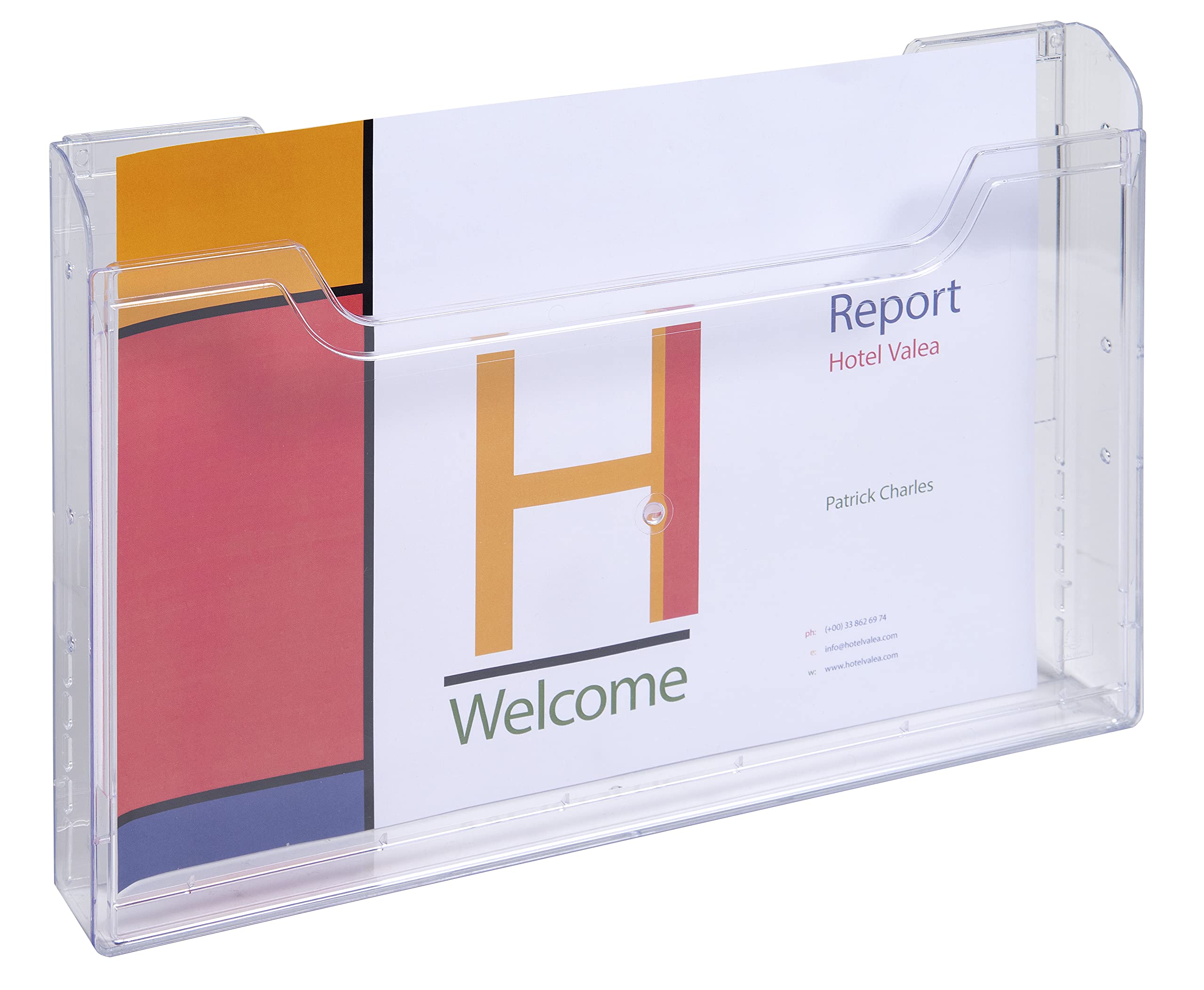 Distributeur Murale A4 Vertical Exacompta | Range Prospectus Transparent - 26mm Profondeur
