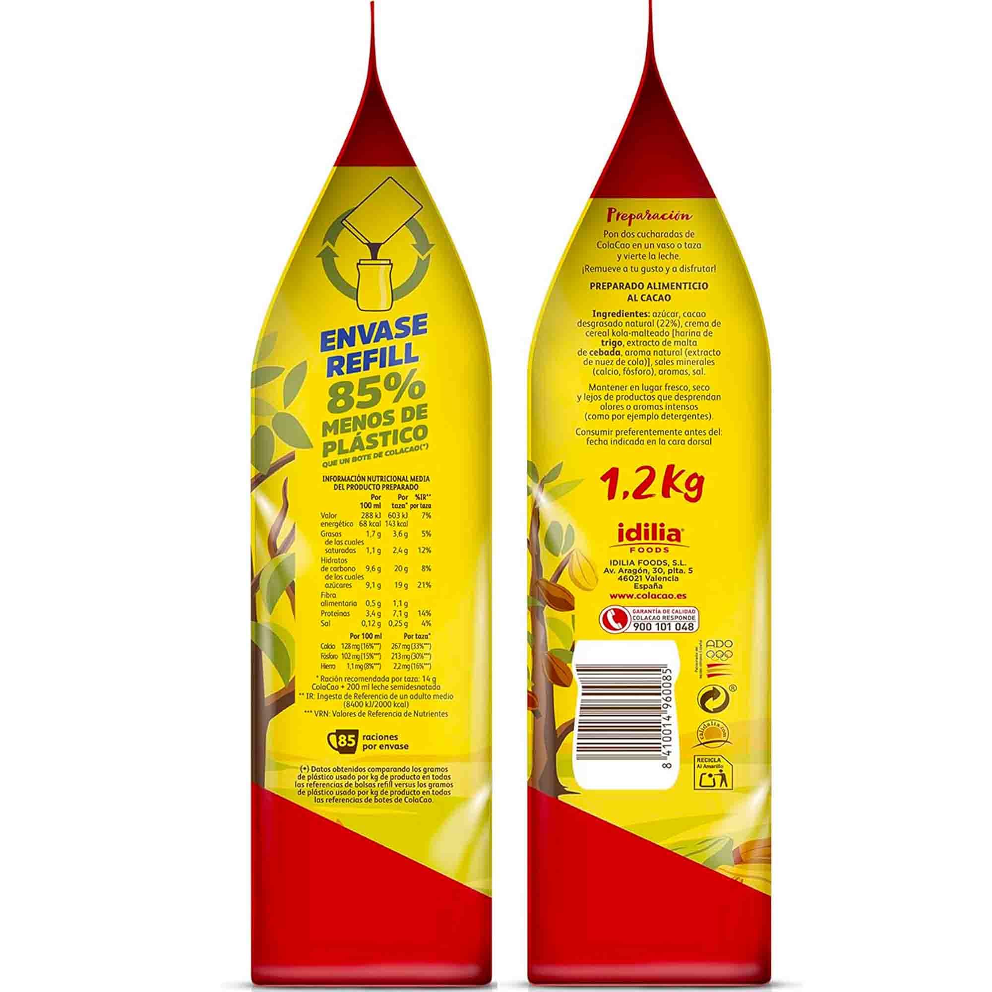 Colacao Cacao Ecobolsa 1200g - [Pack of 2]