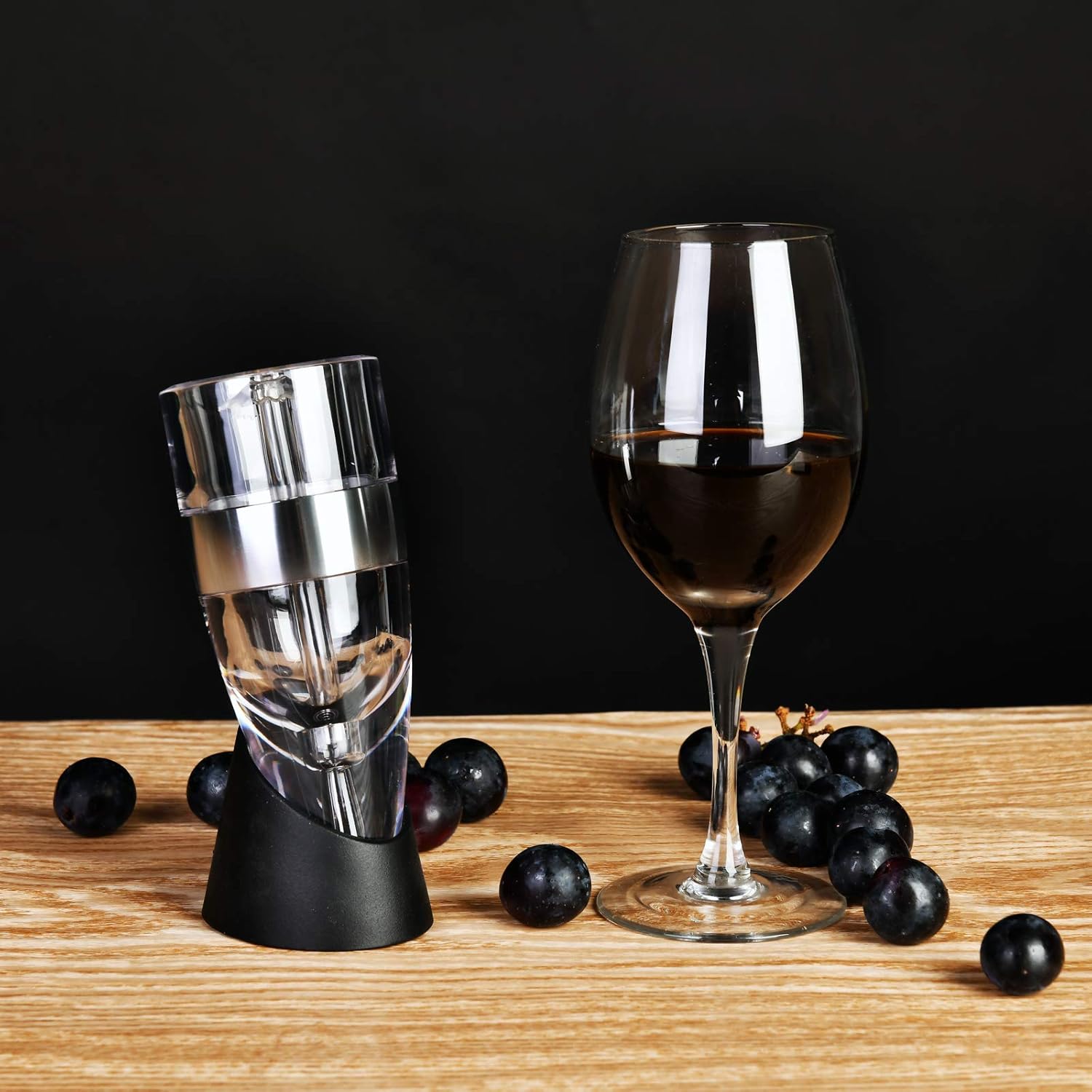 TOP оƒƒERS WELLAND Red Wine Aerator Portable Decanter with Base for Birthday Banquet Wine Gift Home Party