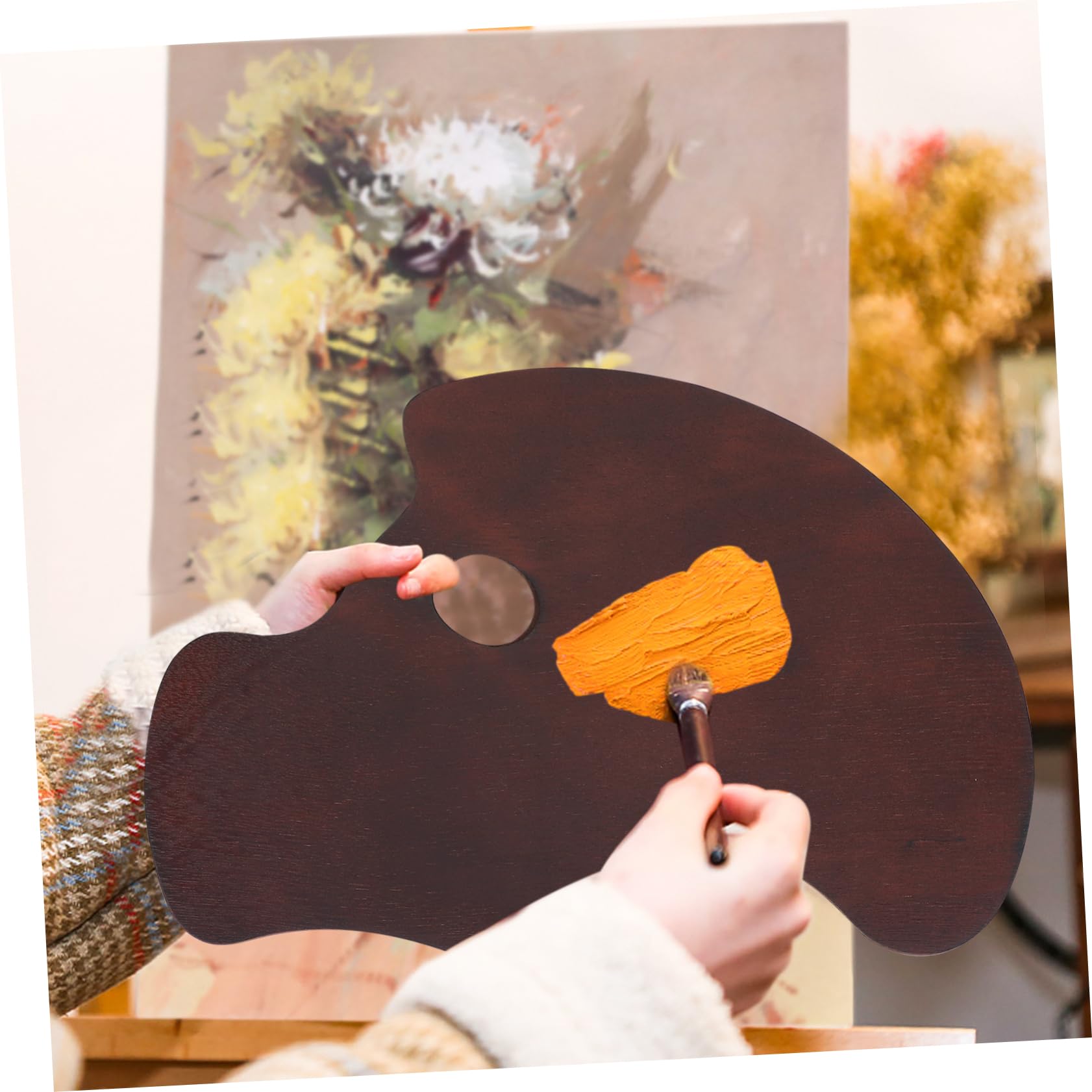 Holz Mischpalette für Selbstgemacht Kunstmalerei, 1 Stück Farbmischbrett