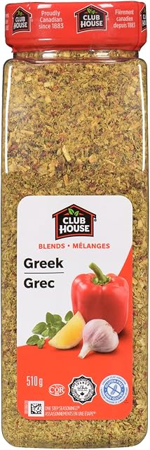Club House, Quality Natural Herbs & Spices, One Step Seasoning, Greek, 510g - Packaging May Vary