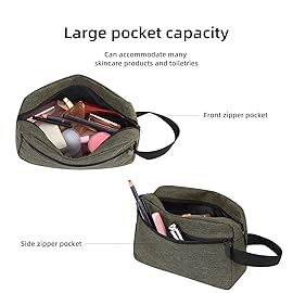 Icramsy Travel Toiletry bag Toiletry bag for women men Hanging Cosmetic bag Travel accessories for Women Men (Deep green)