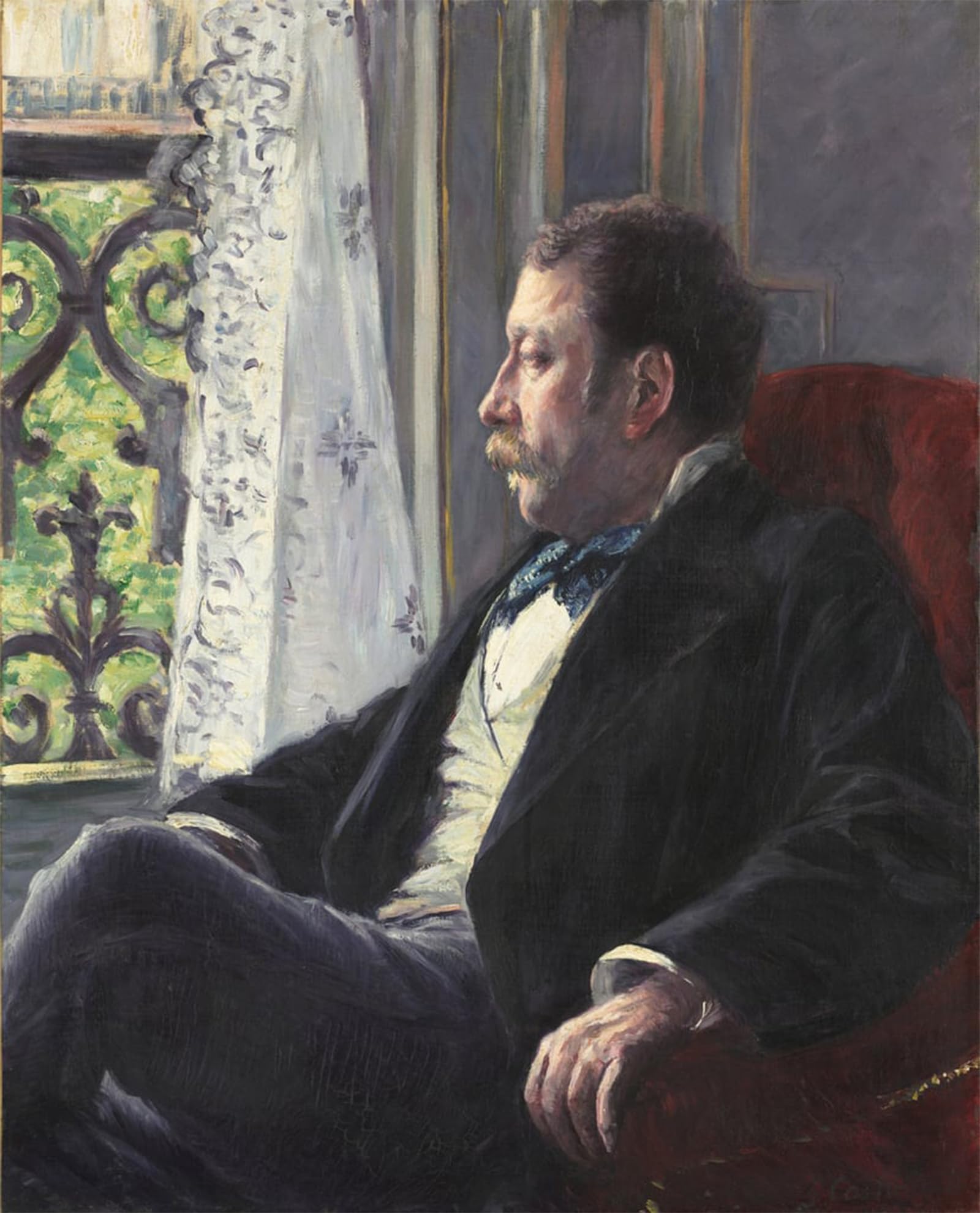 ARTXLXXBN Famous Prints Artwork Pictures Poster Painting Art Portrait of a Man by Gustave Caillebotte Artwork Landscape Pictures for Home Decor 60x90cm