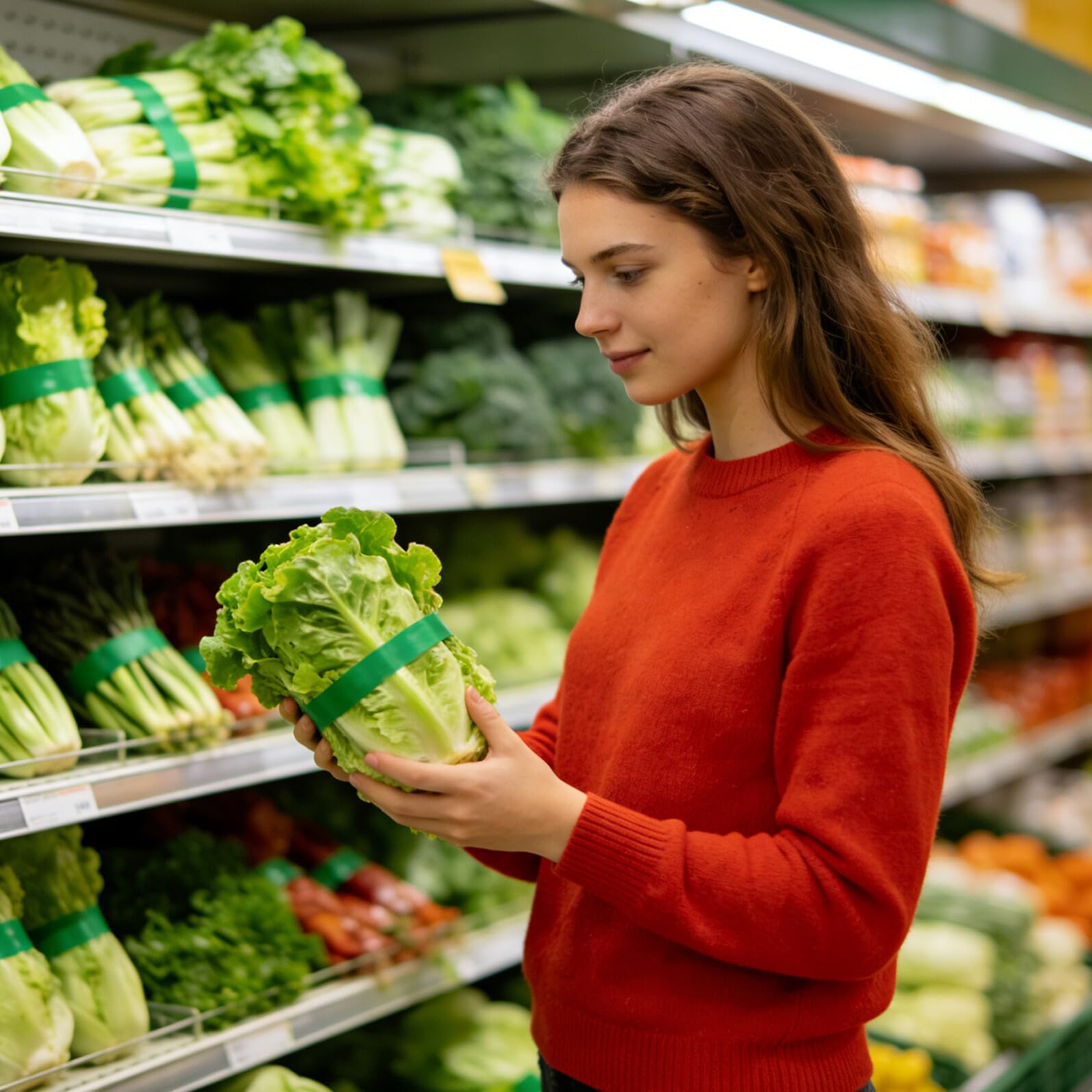 Verpackungsklebeband für Supermarkt und Obstladen Grünes PE