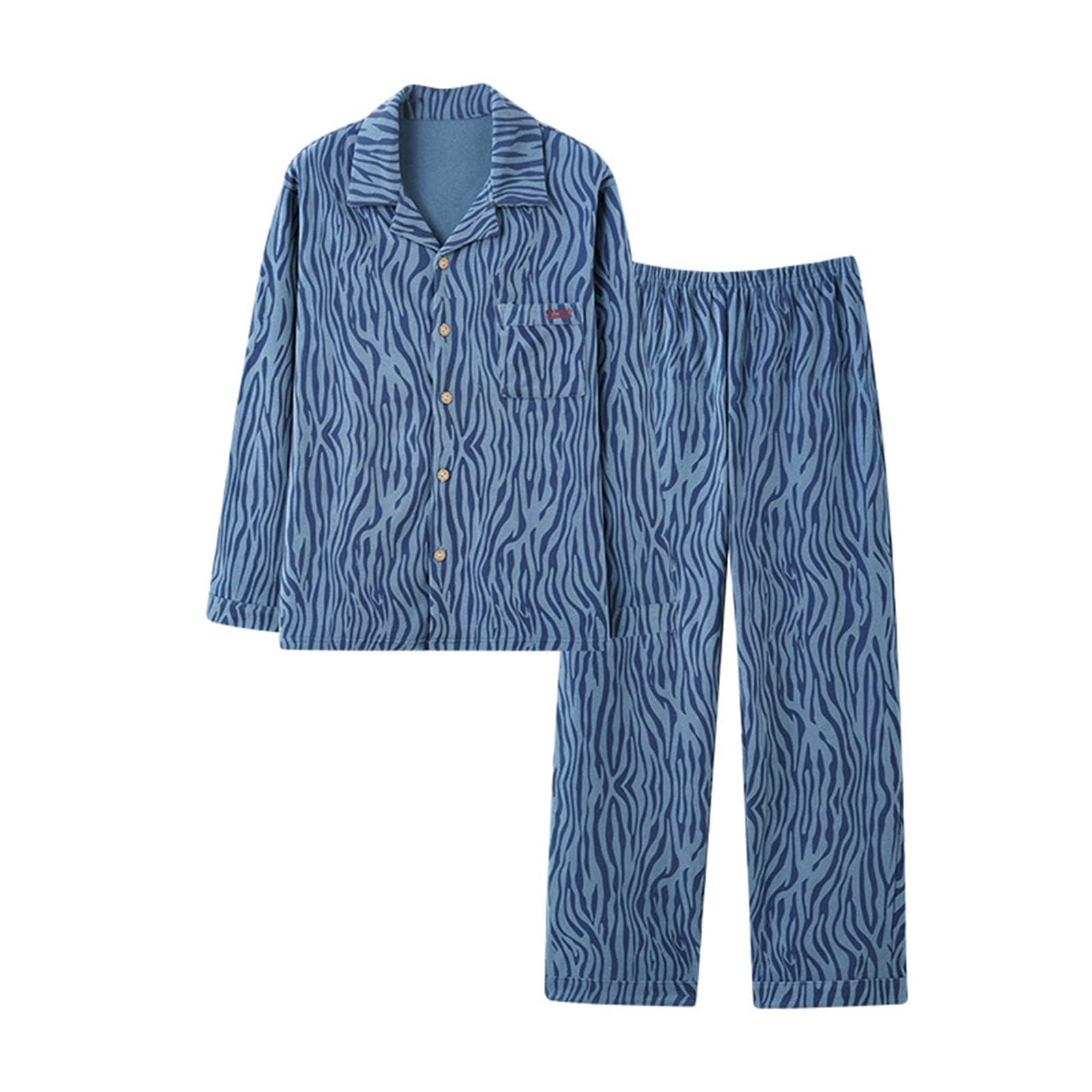 Genérico Pijama Hombre Otoño Invierno Terciopelo Alemán Manga Larga Conjunto Hogar Delgado Forro Exterior