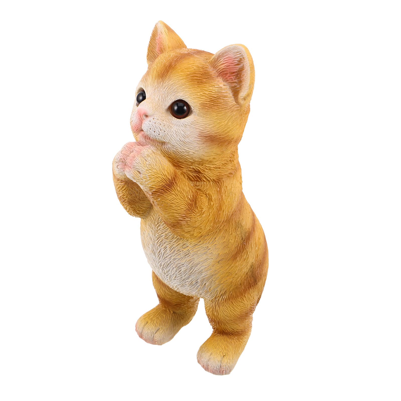Sculpture résistante aux intempéries de chat pour pelouse