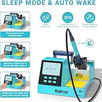 Vista 31 de 882 - Estación de soldadura digital 2 en 1 de retrabajo de aire caliente con 3 canales preestablecidos, soldadura automática de sueño, conversión