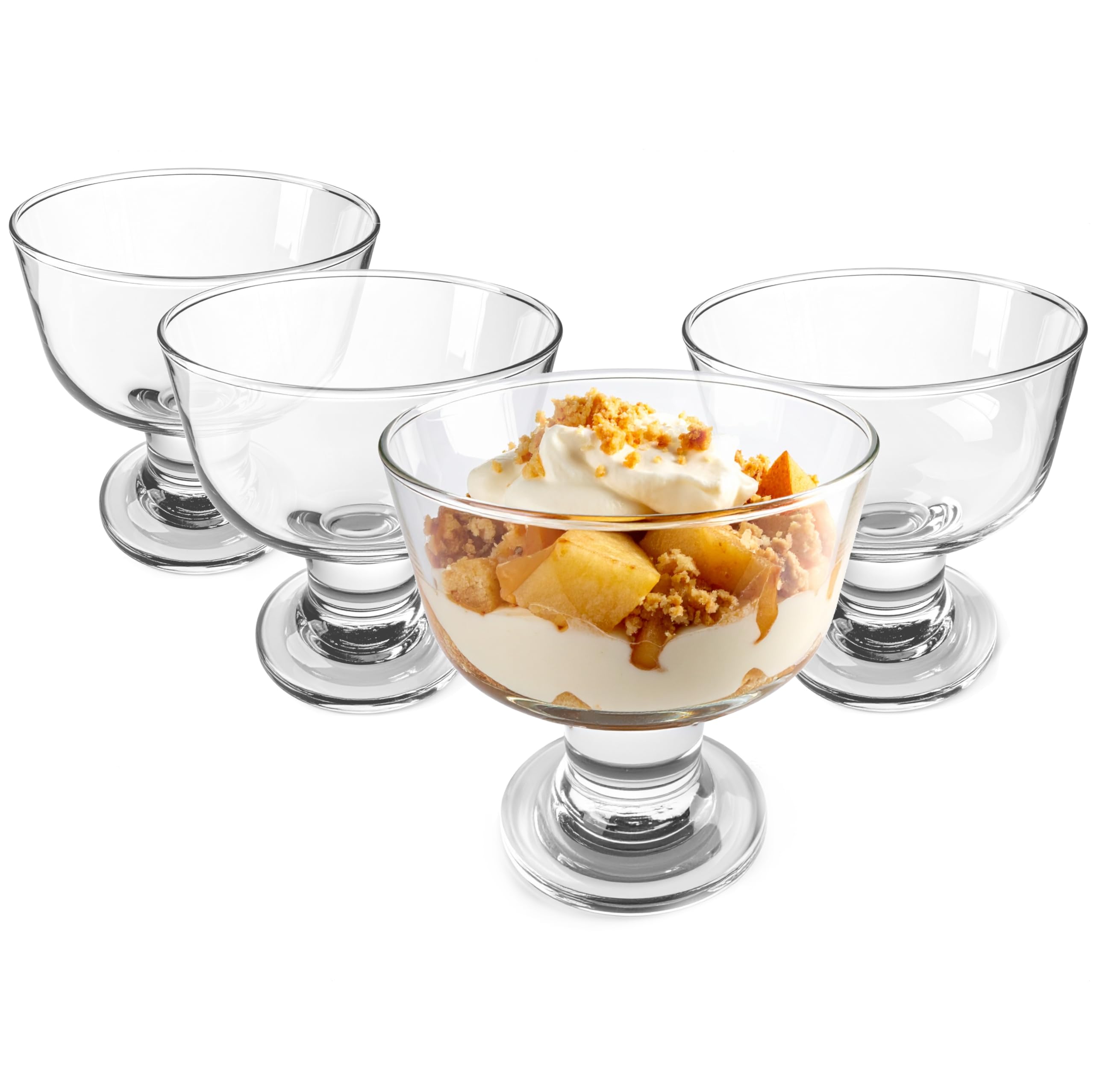 Glasmark KROSNO 1992 Coppa gelato Coppa gelato Dessert 270 ml Vetro robusto lavabile in lavastoviglie Trasparente lucido