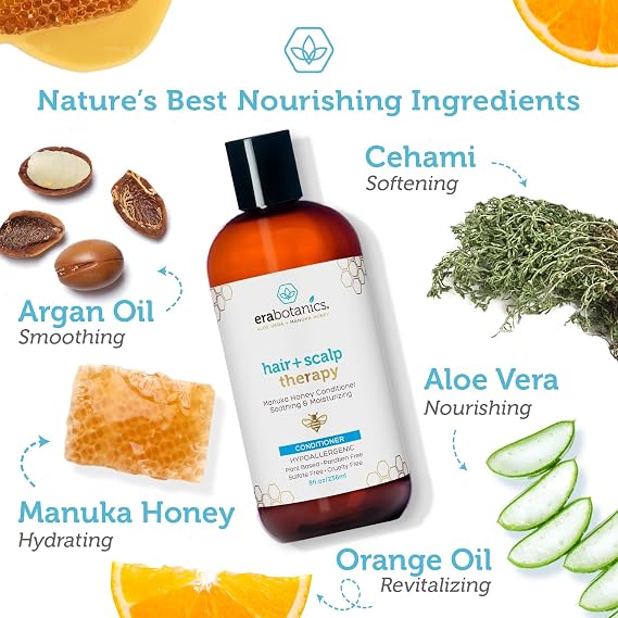 Era Organics Manuka Honey & Argan Oil Conditioner for Dry, Itchy Scalp