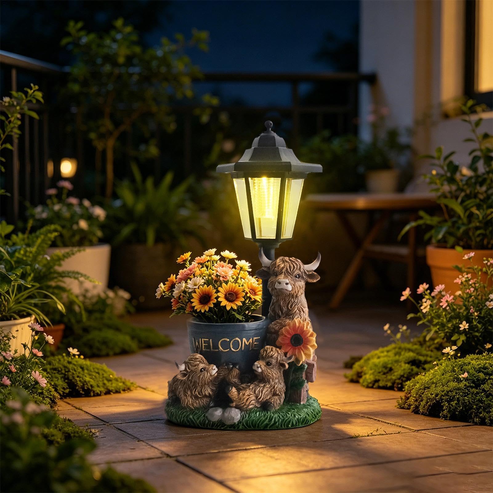 Statue da esterno Scultura di resistente alle intemperie con illuminazione