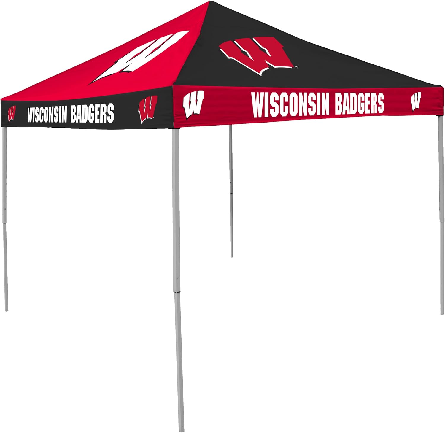 Logo Brands NCAA CB Tent, Wisconsin Badgers, 9 foot X 9 foot,Red