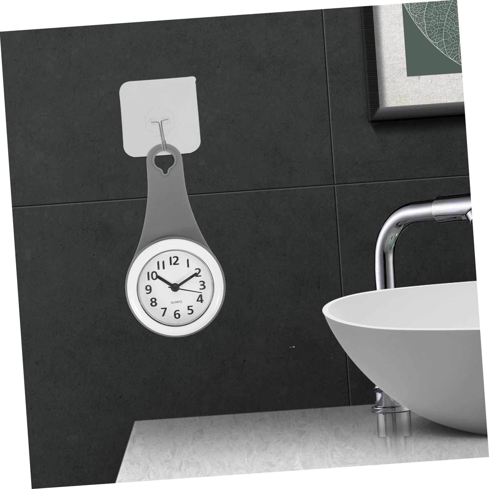 FOMIYES 1pc Mute Wall Clock Cup for Bathroom Kitchen Shower Silent Non-Ticking Design Random Scale for Easy Viewing