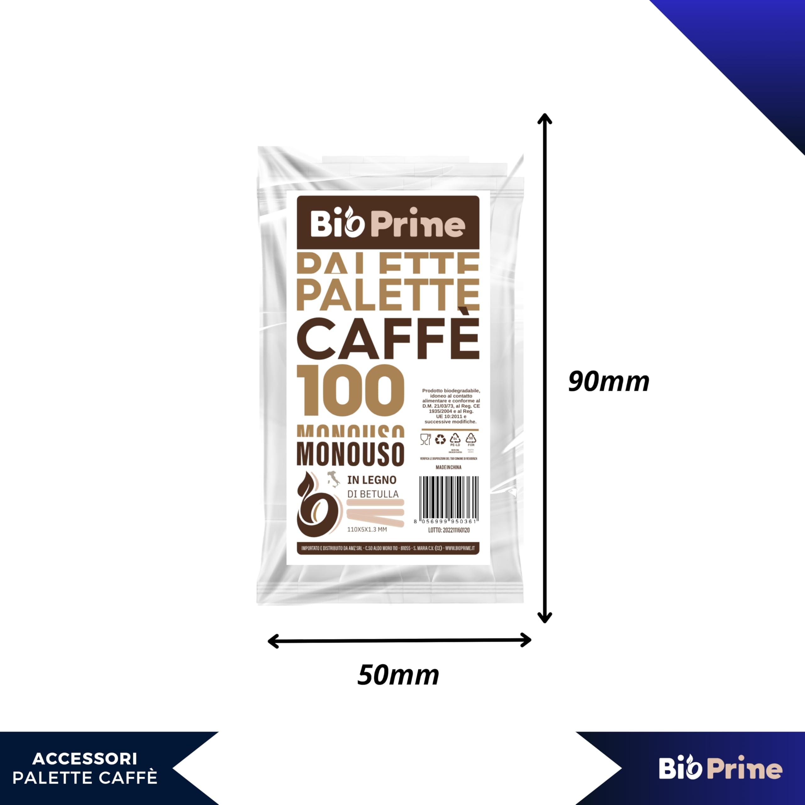 Palettine Caffè In Legno Monouso - Imbustate Singolarmente (500 Pz) - Foto 4