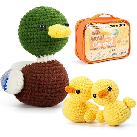 RexRitch Deluxe Beginner Crochet Animal Kit for Kids and Adults with Step-by-Step Video Tutorials