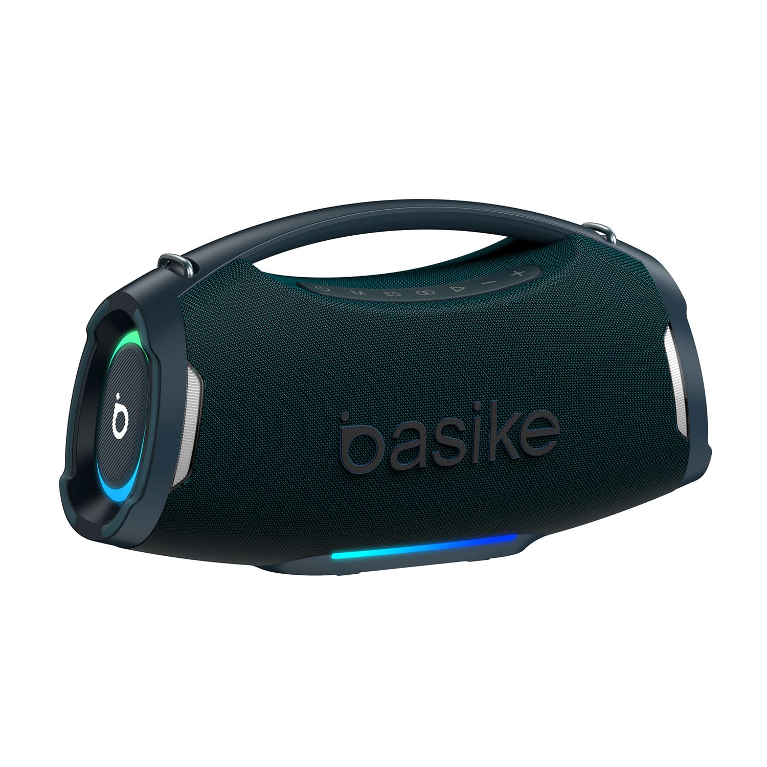 Basike Caixa de Som Estéreo Sem Fio, Boombox 200W, Bluetooth, Azul | Bateria 18000mAh,