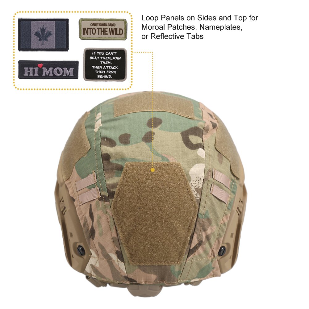 Onetigris Kask taktyczny Airsoft Fast - Wojskowy kask PJ z etui i oprawką na okulary NVG, idealny do CQB, strzelania i paintballa