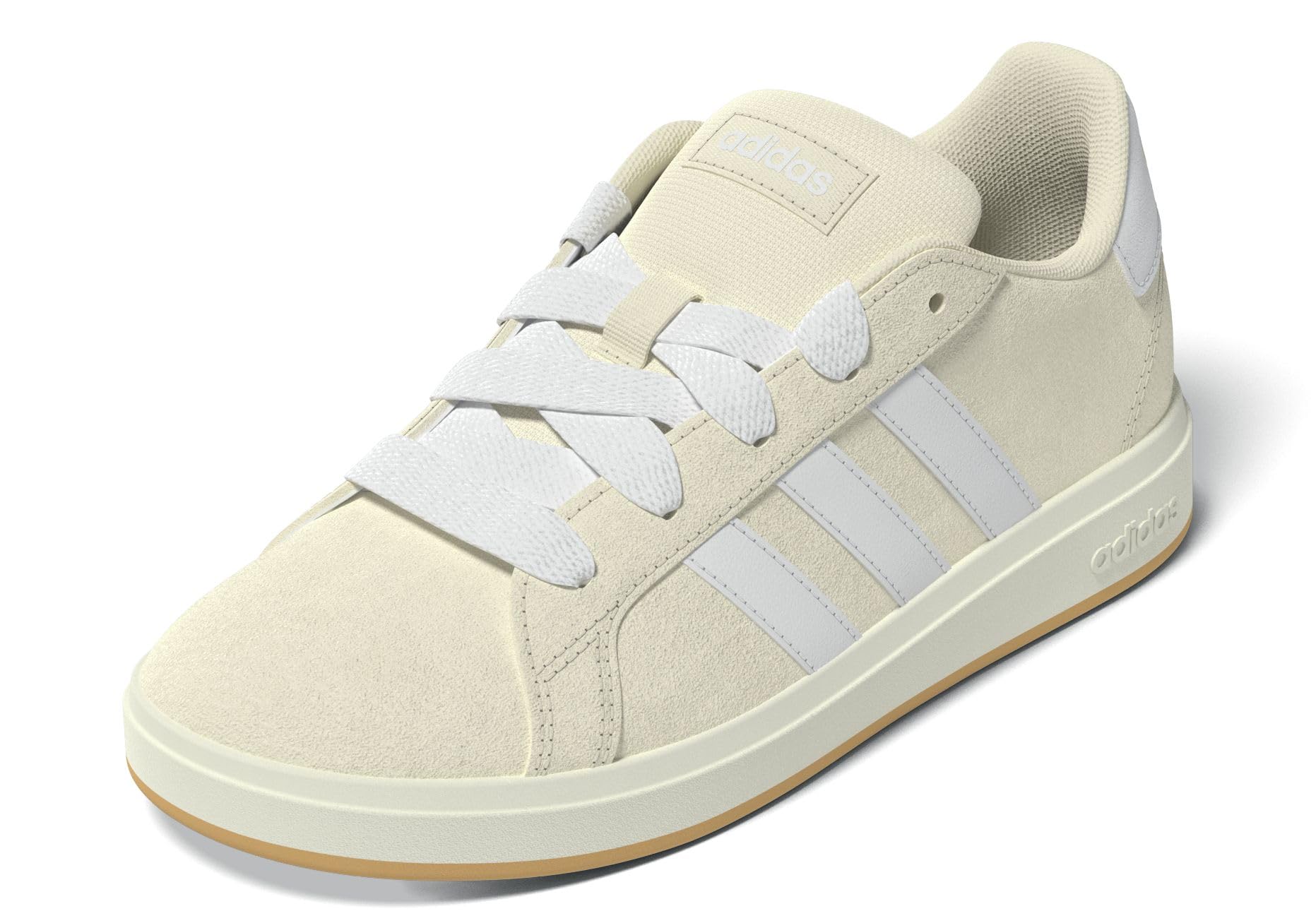 adidas Unisex Kinder Grand Court 00s Shoes Kids, Wonder White/FTWR White/Gum 3, 33 1/2 EU