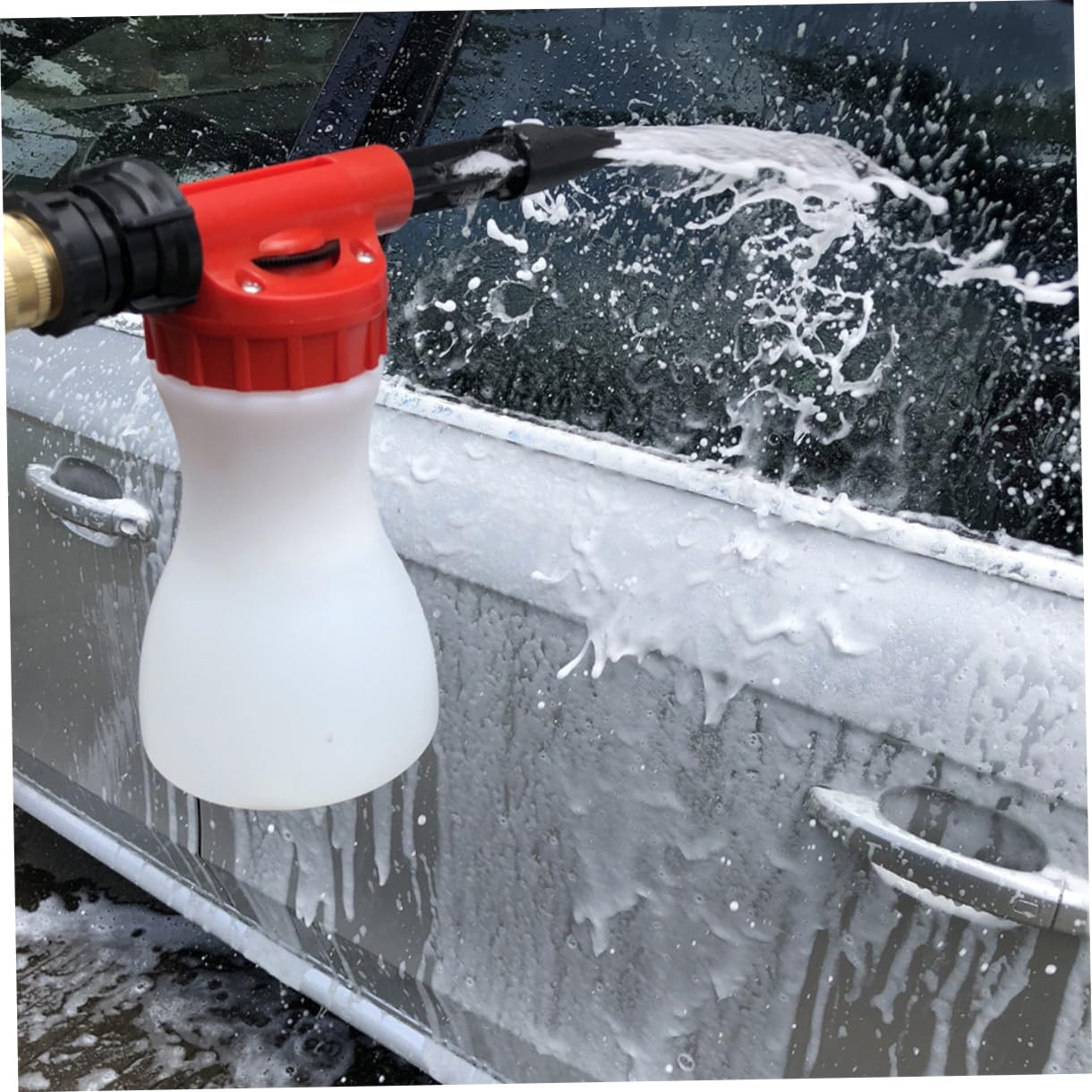 Yardwe Canons À Mousse de Lavage De Voiture De Lavage De Voiture Pulvérisateur Mousse De Neige Cannon Mousse Blasters Nettoyeur Haute Pression pour La Maison De Voiture De Nettoyage
