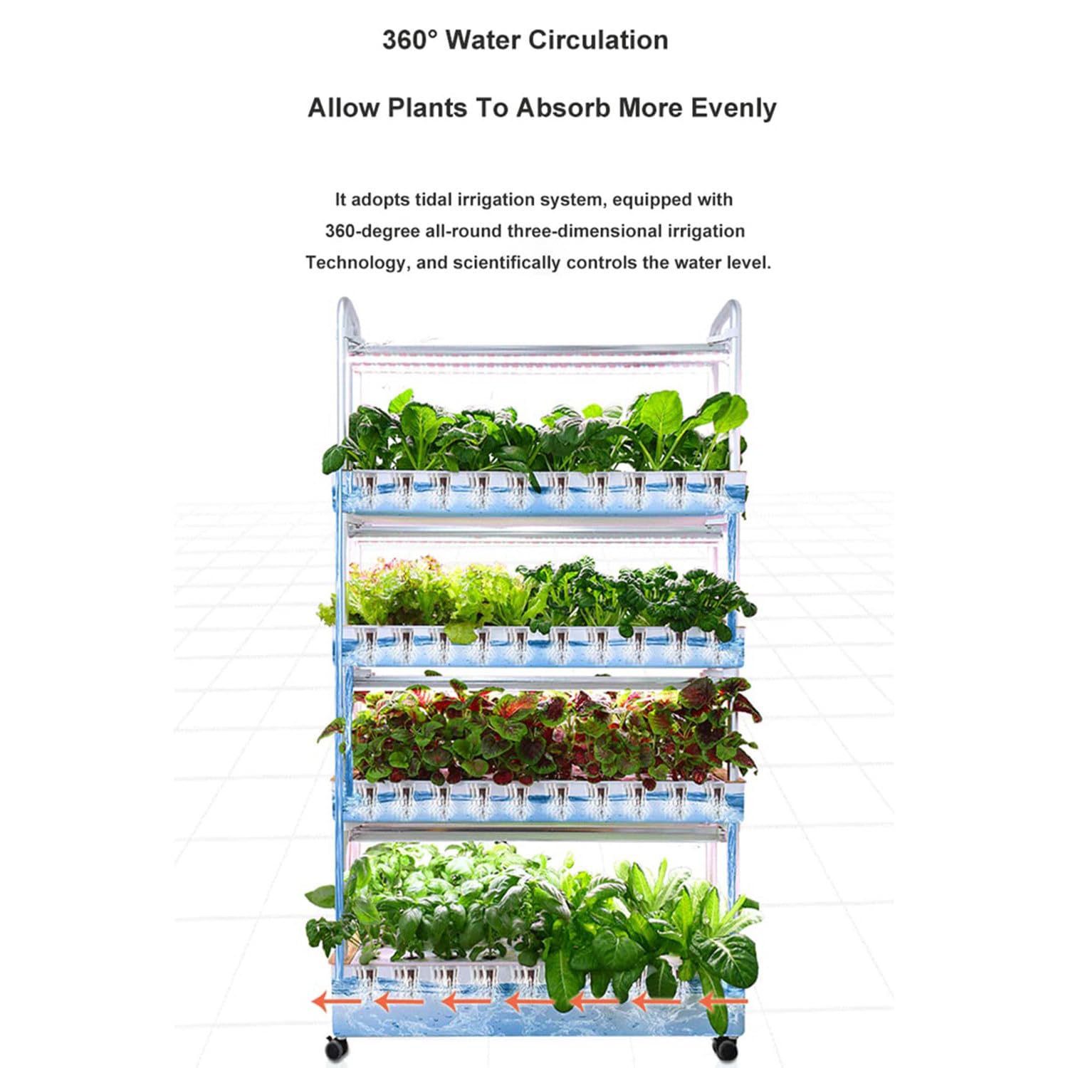 System uprawy hydroponicznej z automatycznymi lampami LED do uprawy, wieża ogrodowa w pomieszczeniach, rolnictwo pionowe, bezglebowy wielowarstwowy inteligentny sprzęt do uprawy, 120 otworów