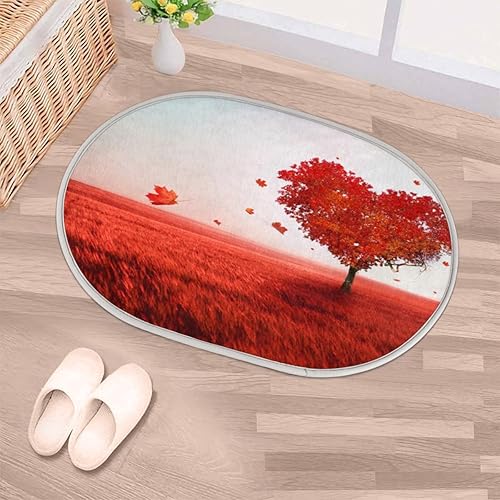 Love Maple Tree Bathroom Rugs Bath Mat 15.7x23.6 in Extra Soft Shaggy Memory Foam Shower Rug Non Slip Absorbent Throw Rugs Machine Washable Plush