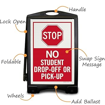 Amazon | SmartSign 「STOP No Student Drop-Off or Pick-Up」A