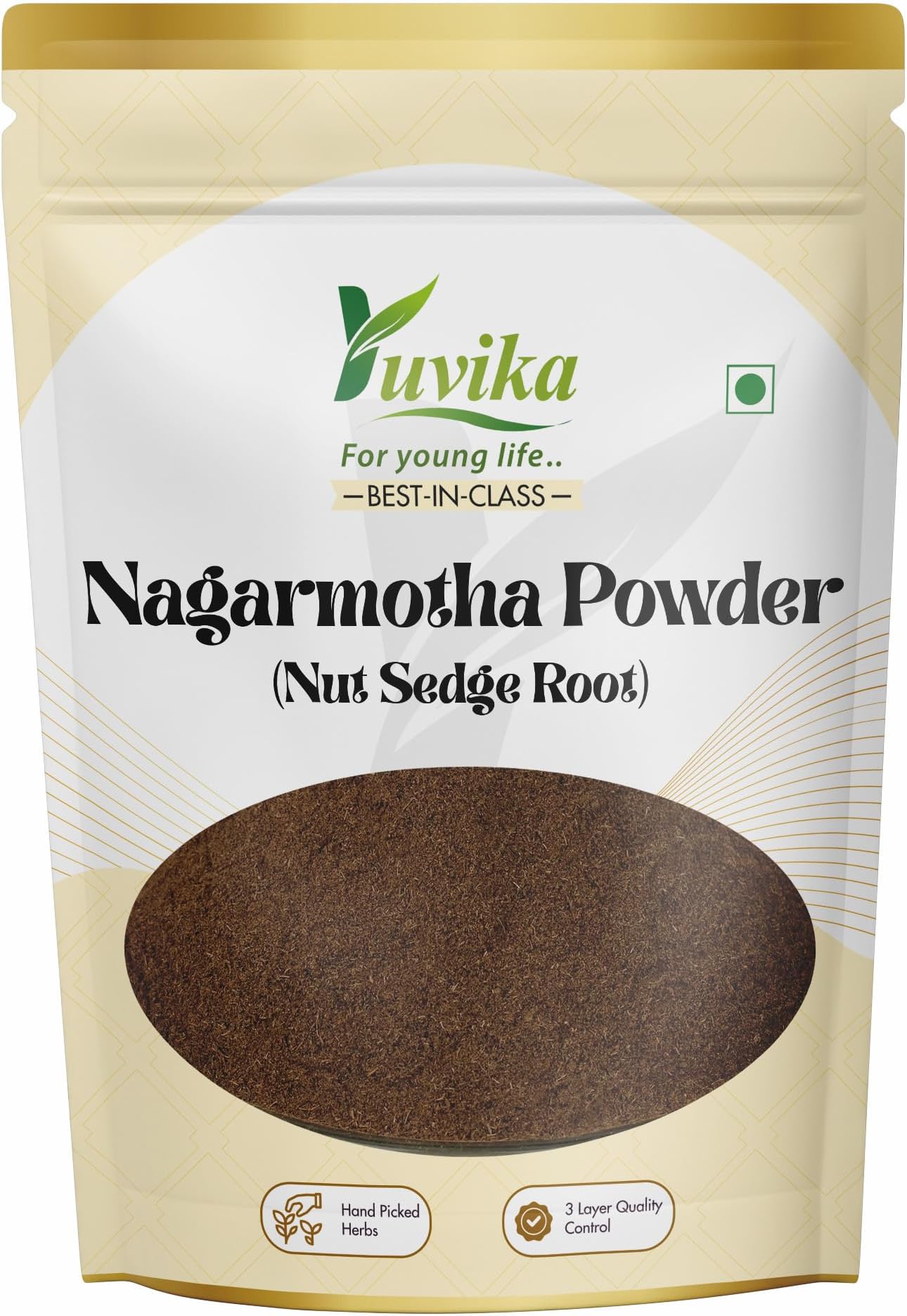 Yuvika Nagarmotha Powder, Cyperus Rotundus Rhizome, Nut Sedge Root (100g)