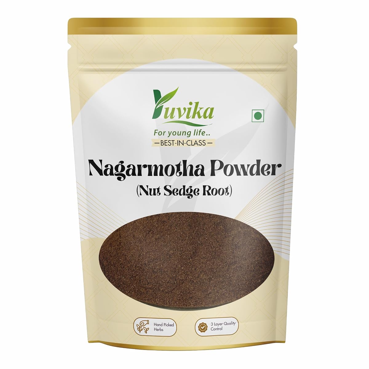 Yuvika Nagarmotha Powder - Cyperus Rotundus Rhizome - Nut Sedge Root 200 Grams