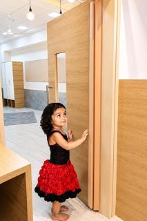 Finguard Baby Door Safety Guard | Finger Pinch Protector for Kids | 180 Degree Hinge-Side Strip for Child-Proofing Doors | Protects from Slamming Injuries | Easy DIY Install at Home (Beige, 6 Feet)