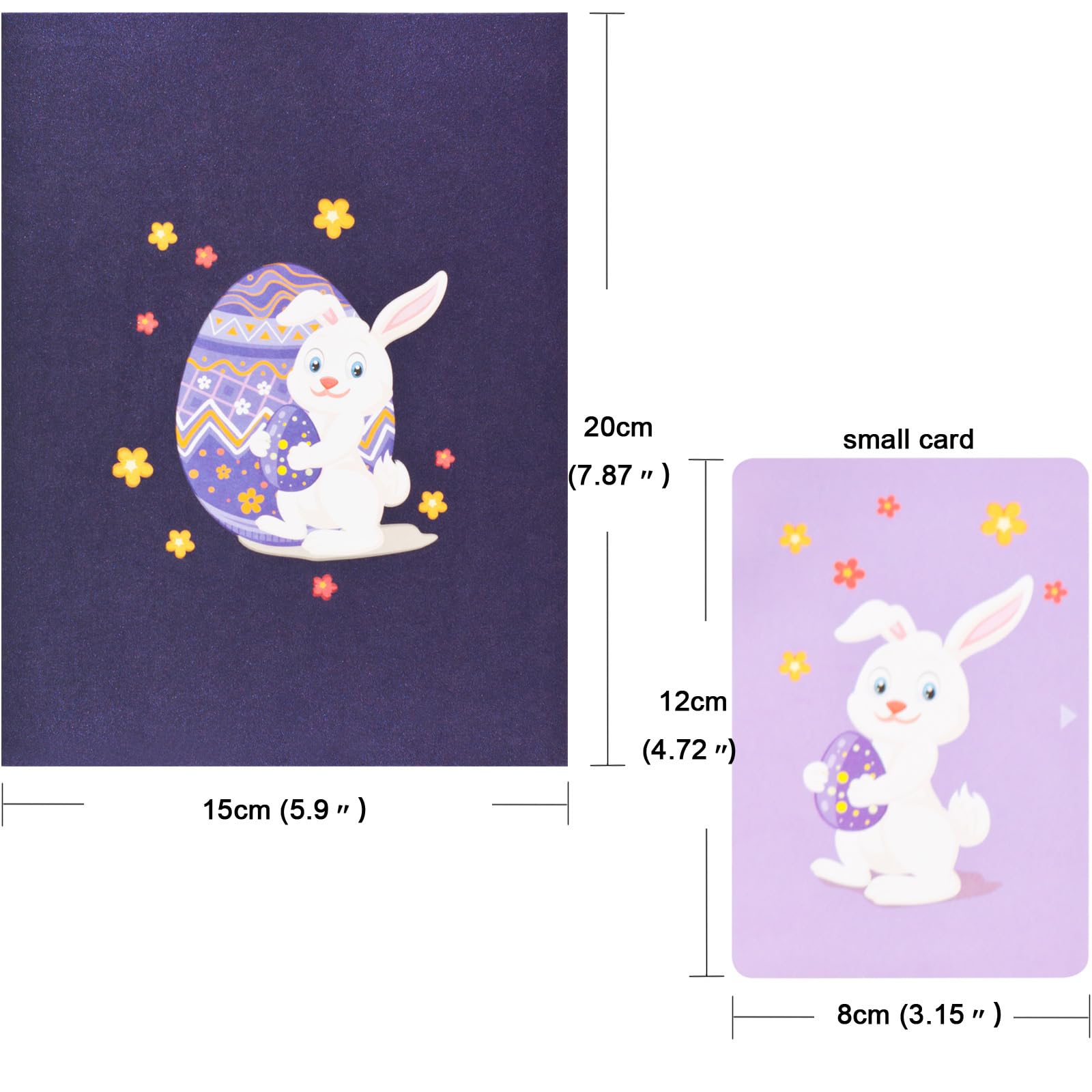 D4DREAM Oster-Pop-Up-Karte – 3D Karte Mit Osterhasen & Kreuz, Inkl. Umschlag