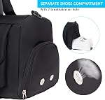 Gym Bag for Men and Women Small - 18.5"×9.5"×9" Duffel Travel Bag with Compartment, Gymnastics Equipment Bags, Black, Medium, Fashion