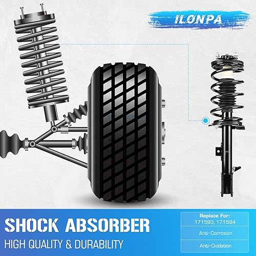 Miniatura 6 de 171593 171594 puntales delanteros con resorte helicoidal para Ford Escape 2001-2012, Mazda Tribute 2001-2011 (Exc. 2007), Mercury Mariner 2005-2011,