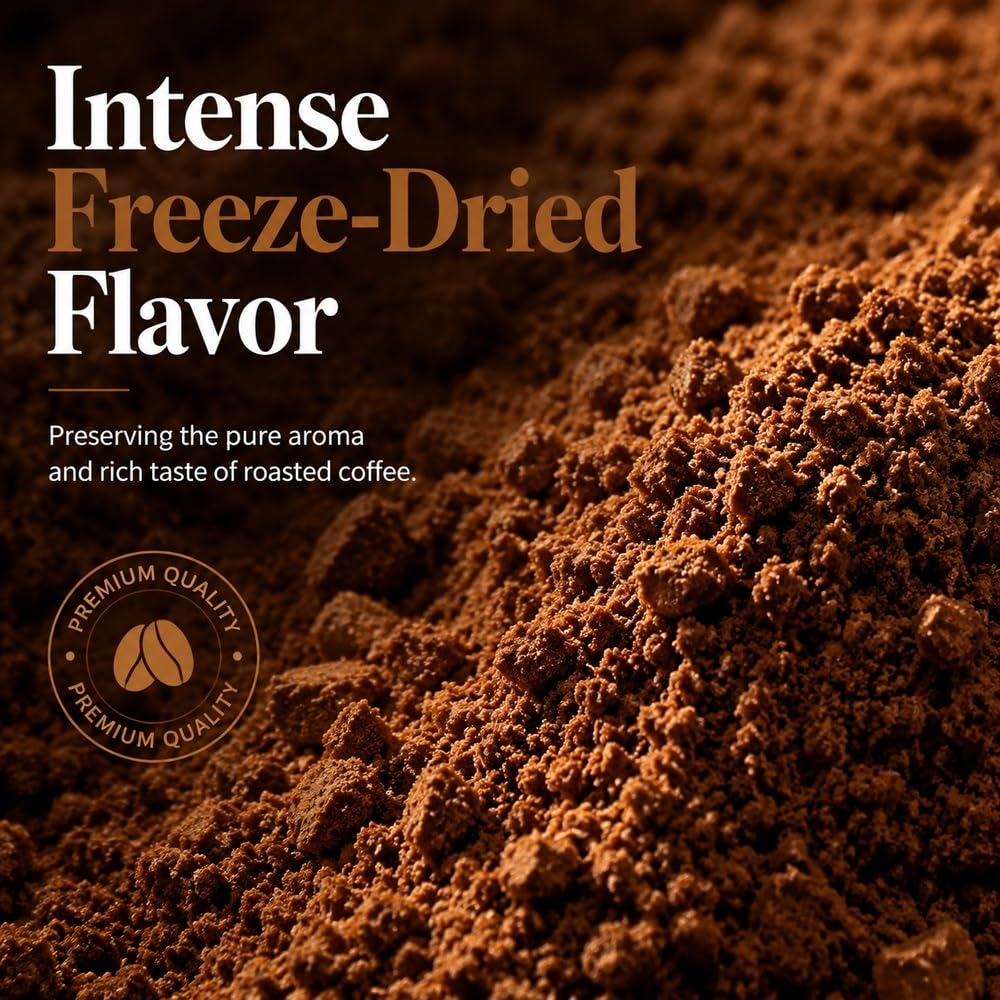 Confezione varietà di caffè istantaneo liofilizzato, 20 capsule | 3 gusti, Arabica, liofilizzata, si scioglie caldo/freddo, 20 caps(5boxes)