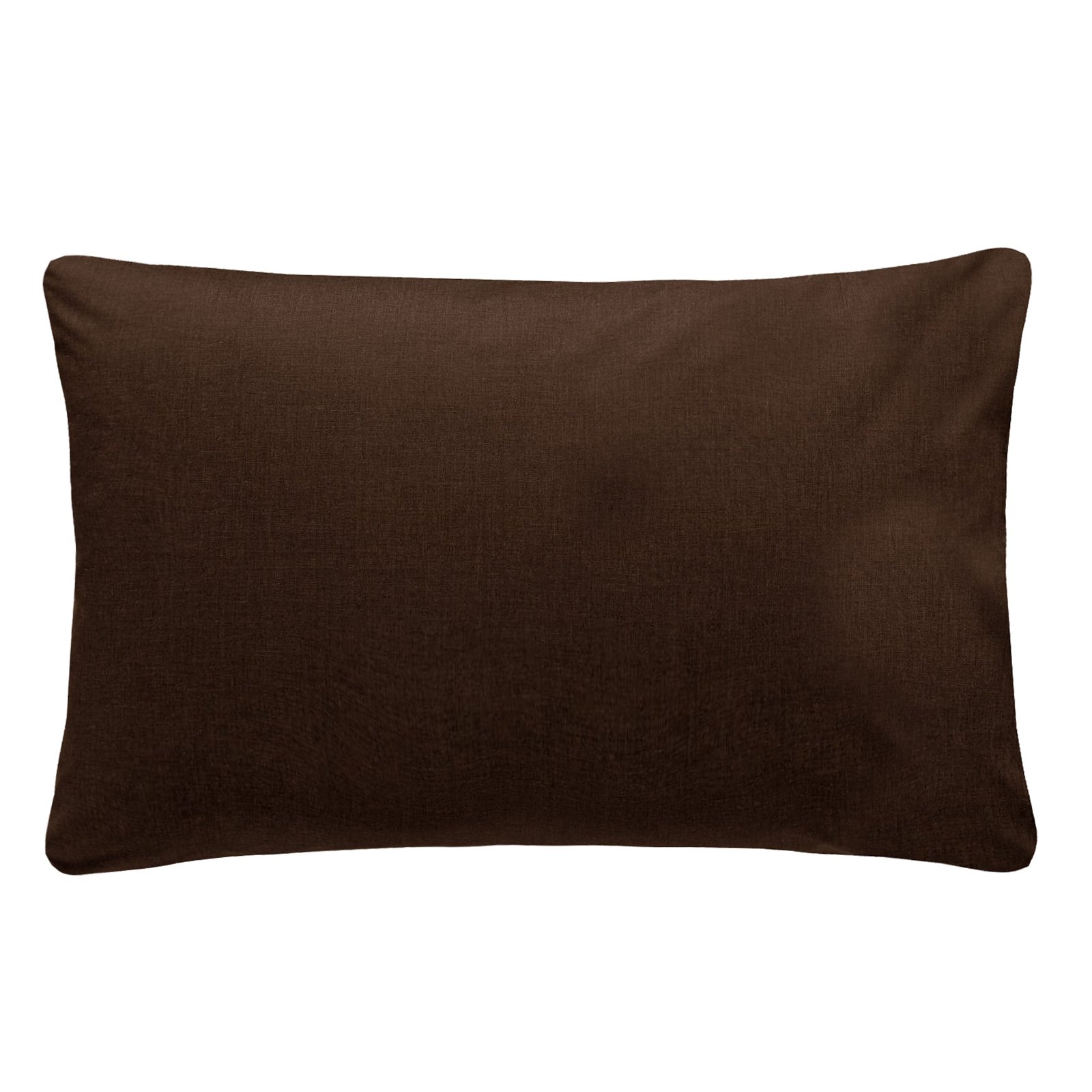 Just Contempo Chocolate Brown Plain Percale Pillow Case, 50 X 75 Cm - Pack Of 2