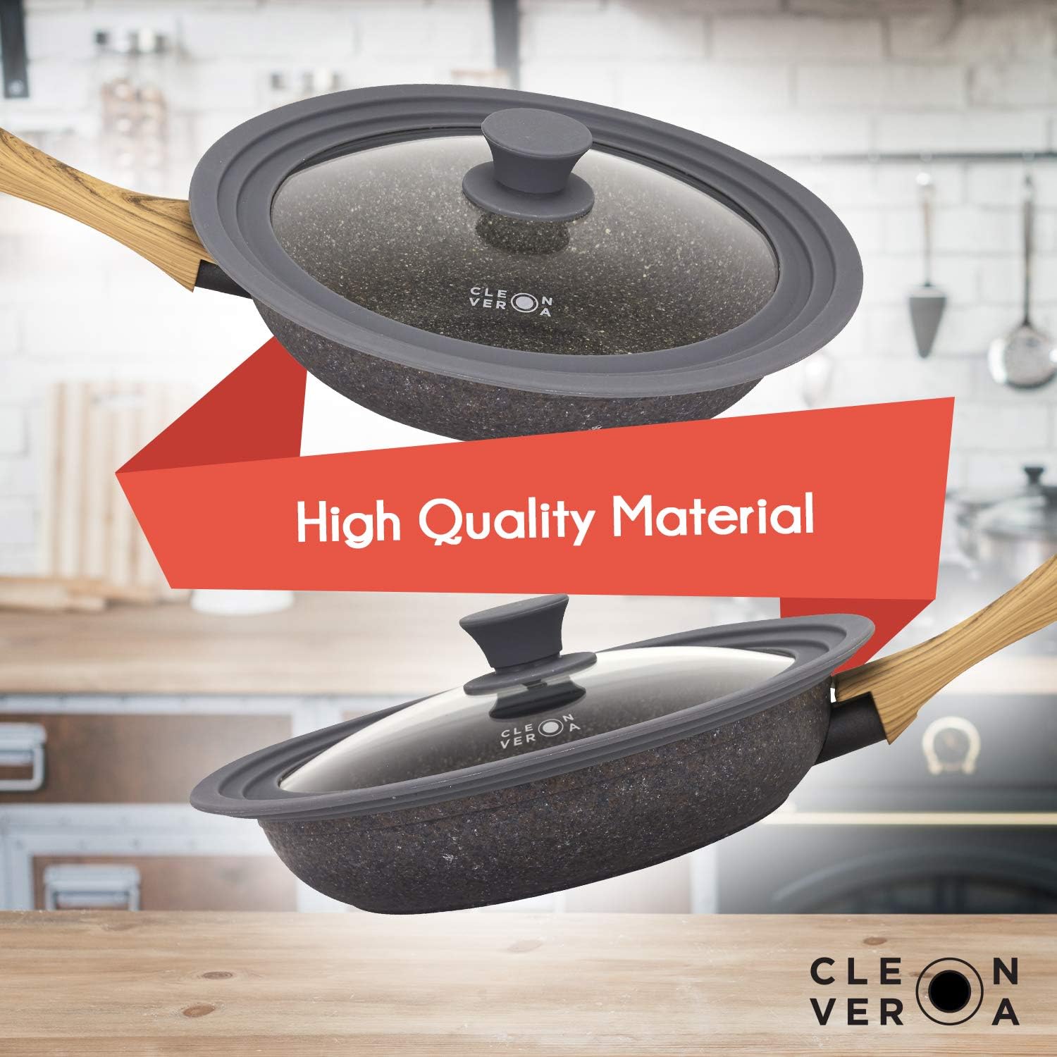 Cleverona Clever Lid, Universal Pot and Pan Lid, Extra Large fits 11, 12 and 12.5 inch Pans, Dark Grey: Home & Kitchen
