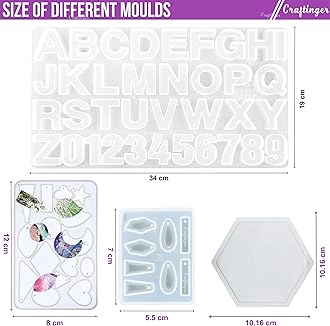 Craftinger Resin Art 8 Inch Photoframe Round Kit with 300gm Resin & Wooden Stand Acrelic Sticker of Happy Birthday and Happy Anniversary Agate Tray