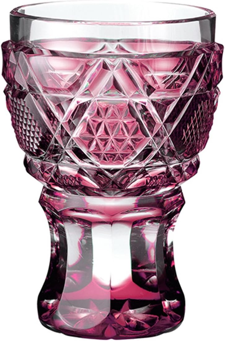 Yamashita Crafts 13041260 Satsuma Kiriko Horse Top Cup, Gold Red, Diameter 2.3 x 3.2 inches (5.8 x 8.2 cm)