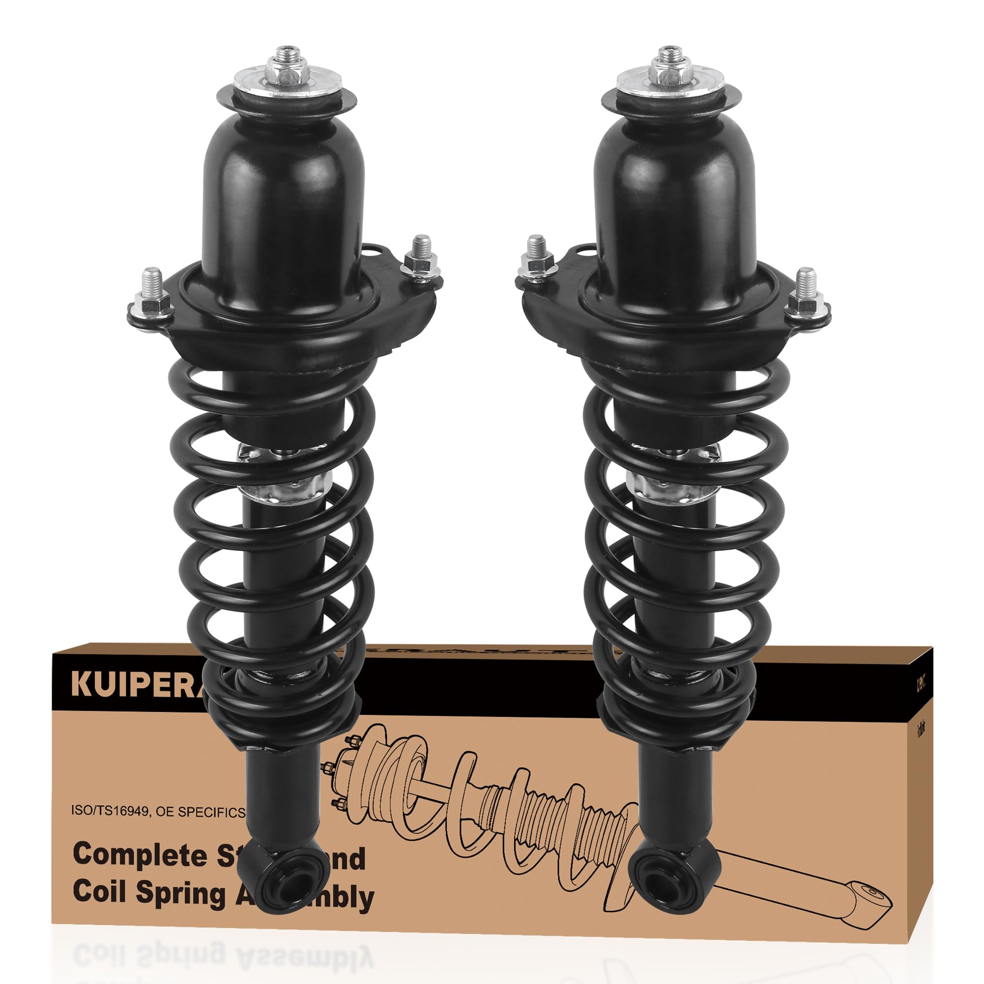 172599R 172599L Complete Rear Struts Coil Spring Assembly Compatible for 2009-2013 Toyota Corolla Rear Pair Set Replacement Shock Absorbers
