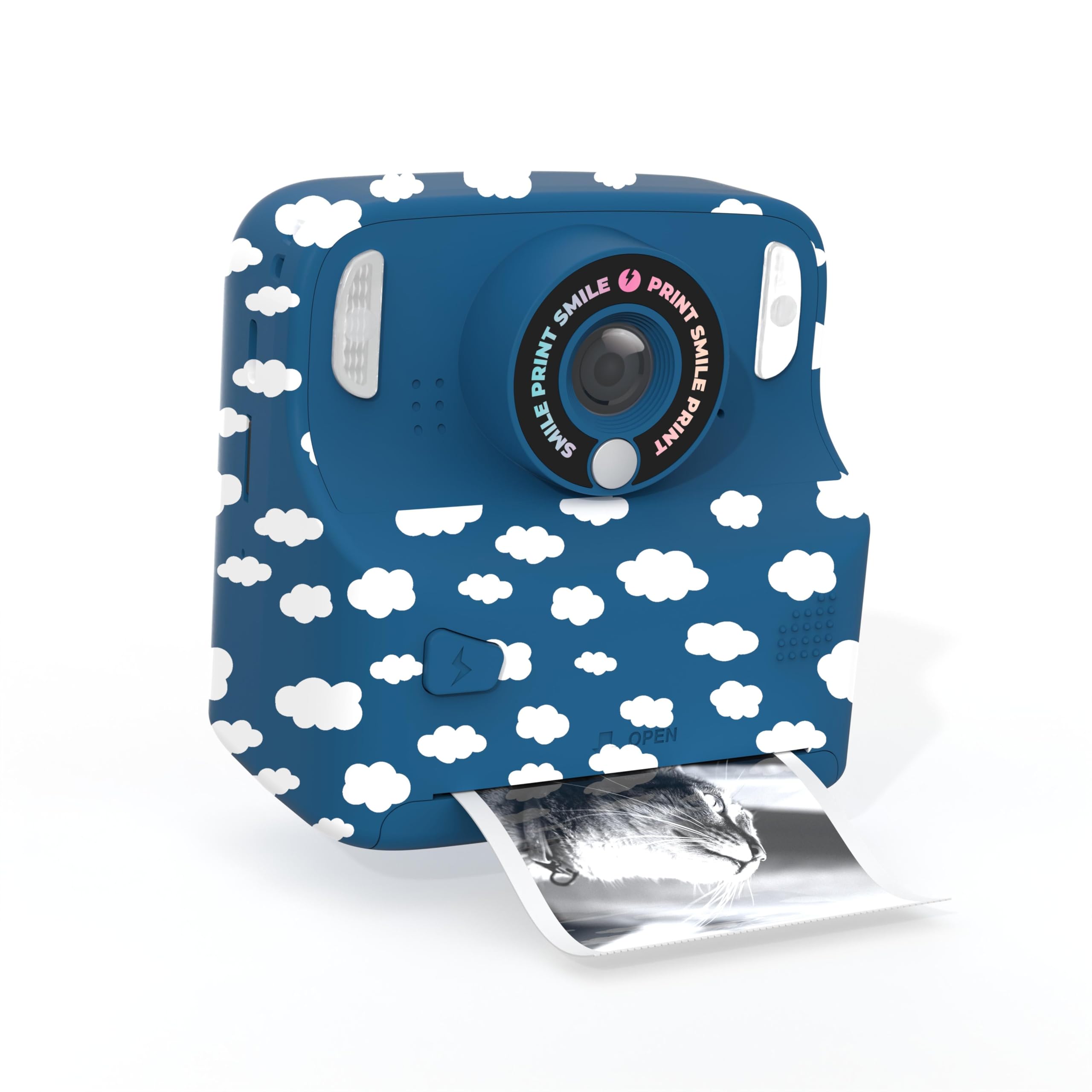Cámara Instantánea Infantil PixiPrint Azul y Blanco - Modelo con Nubes - Mob