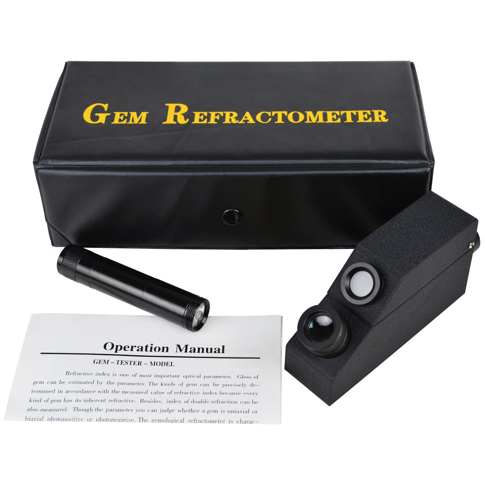 GAIN EXPRESS Refractómetro para Joyas 1.30~1.81 RI Lente De Piedras Preciosas Profesional Refractómetro para Gemas Instrumento De Identificación