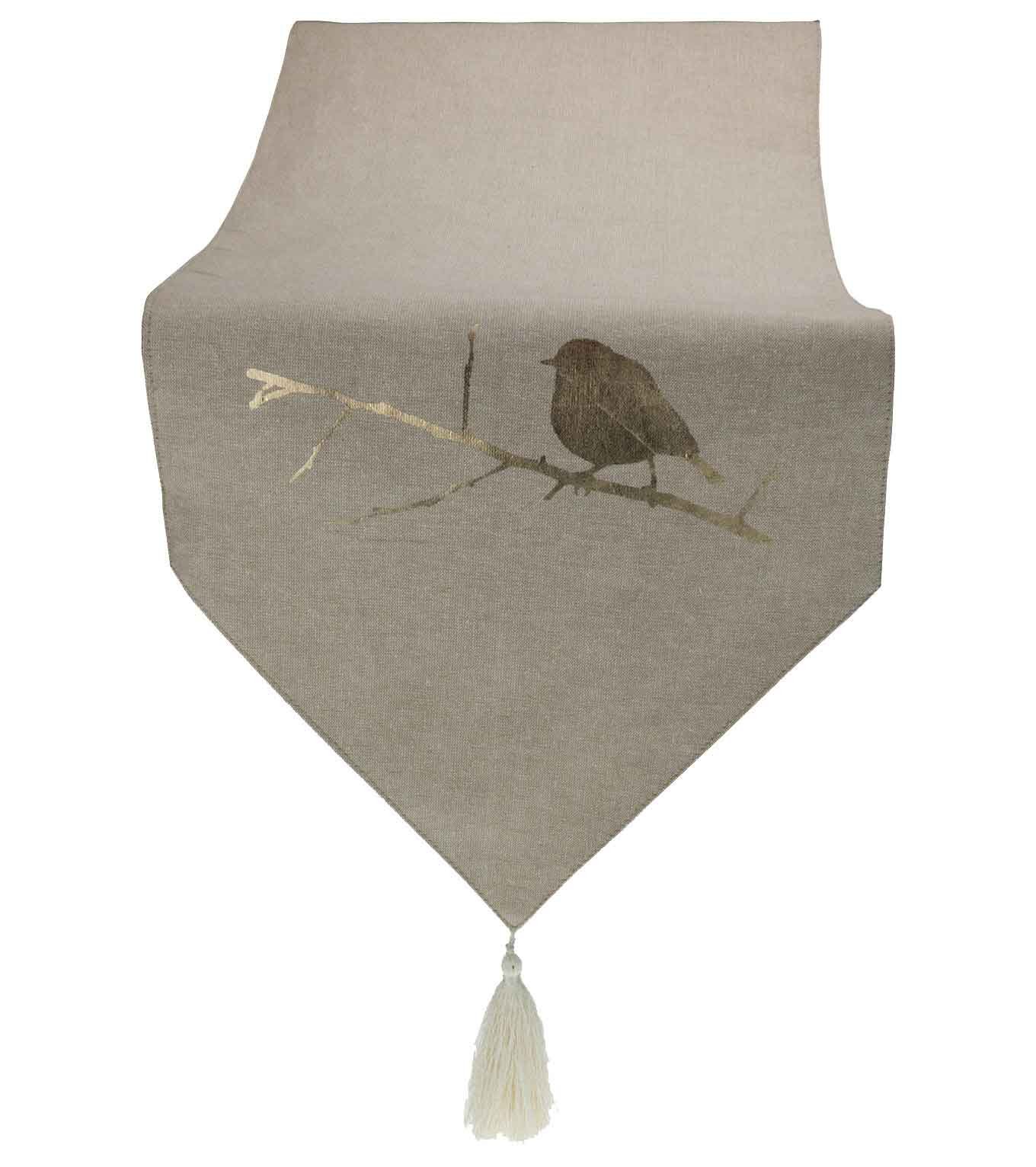 DZD Robin Natural Table Runner - 240cm x 30cm - Gold