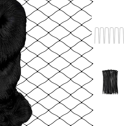 Red de nailon para pájaros para jardín, árboles frutales, gallinero, aves de corral con tamaño de malla de 34 pulgadas (tamaño de malla de 50 x 50