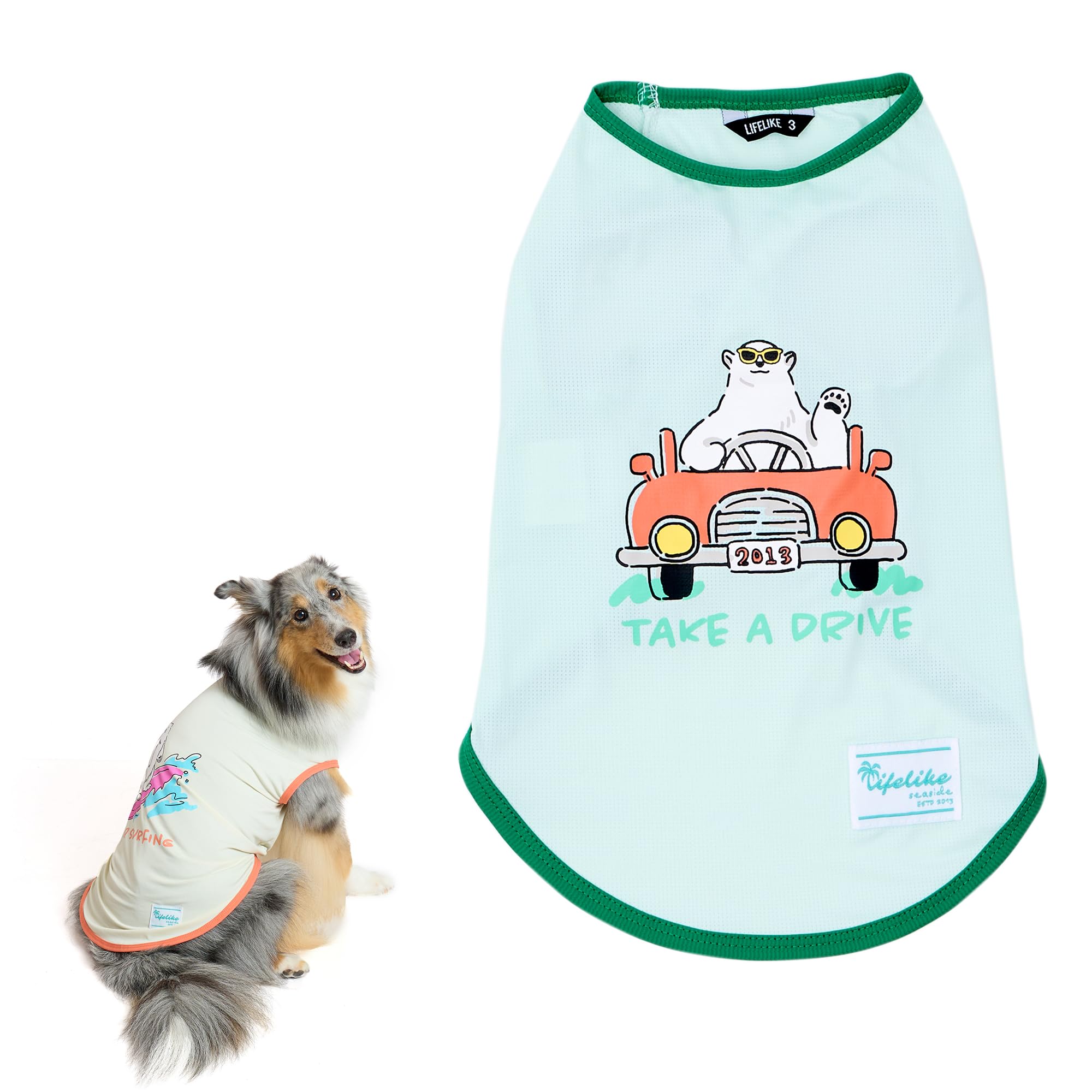 犬服 3S わんこの普段着　しろくま Amazon | 【LIFELIKE公式】シーサイドシロクマタンク ドッグウェア