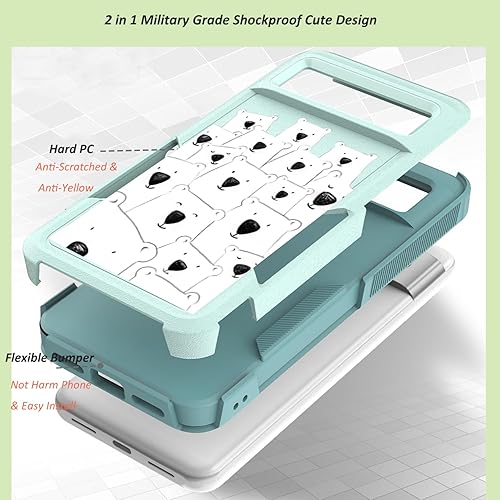 Miniatura 6 de Funda para Google Pixel 8 diseño floral de flores lindas para niñas y mujeres, ajuste delgado, suave TPU parachoques silicona funda para teléfono