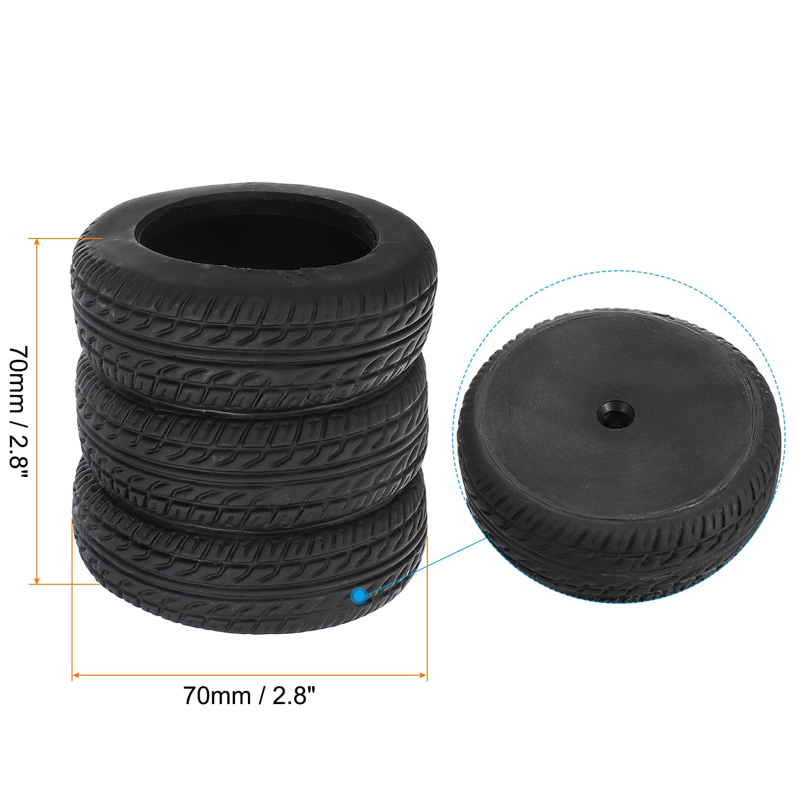 PATIKIL Car Tire Pencil Holder, Pen Holder for Desk Rubber Pencil Holders Cup Organizer Makeup Brush Holder Stationery Storage, Black - Image 2